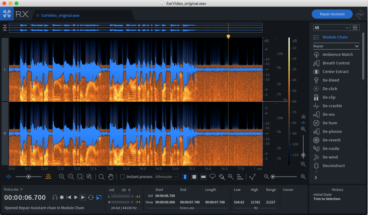 Izotope audio editor