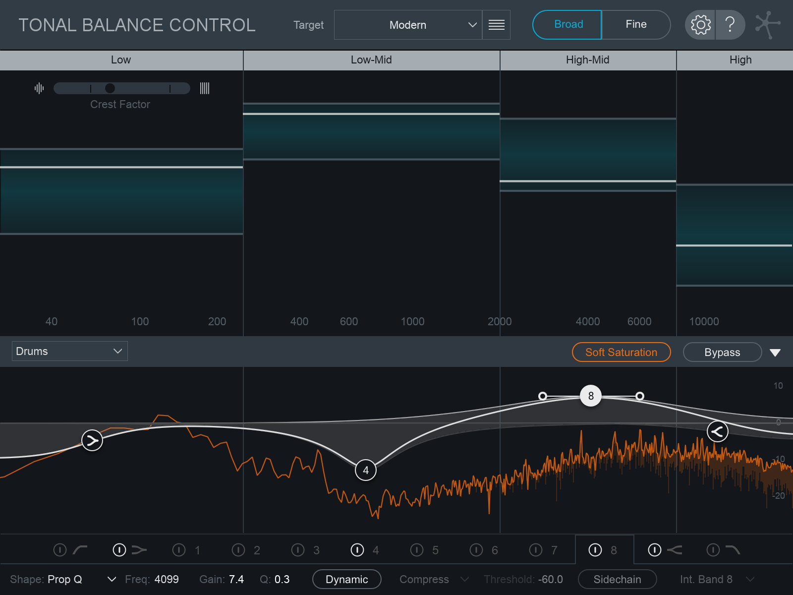 tonal balance control target curve