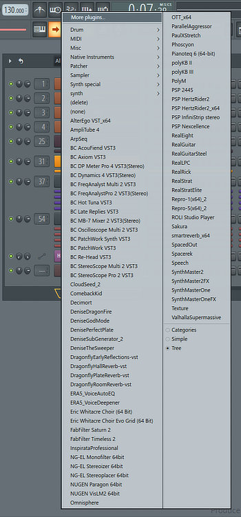 FL Studio-menu