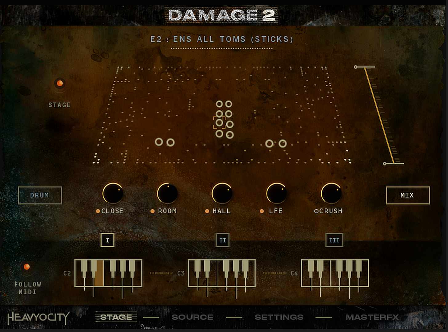 Heavyocity Damage 2 Stage Screen