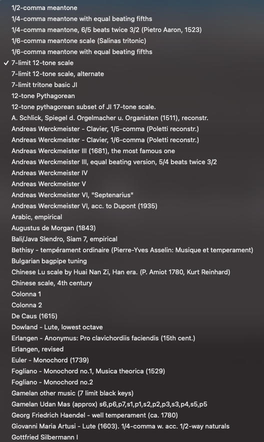 Logic Pro tuning options