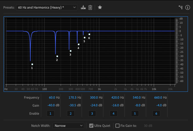 amadeus pro remove 60 cycle hum