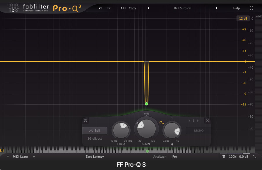 FabFilter Pro Q3 Notch Filter