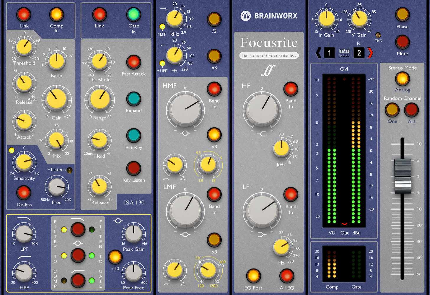 difference between the waves ssl e channel and g channel