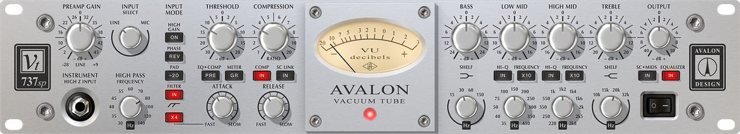 UAD Avalon VT-737 channel strip