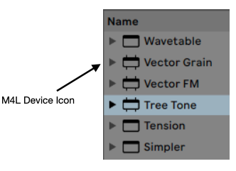 Max voor Live-apparaatpictogram